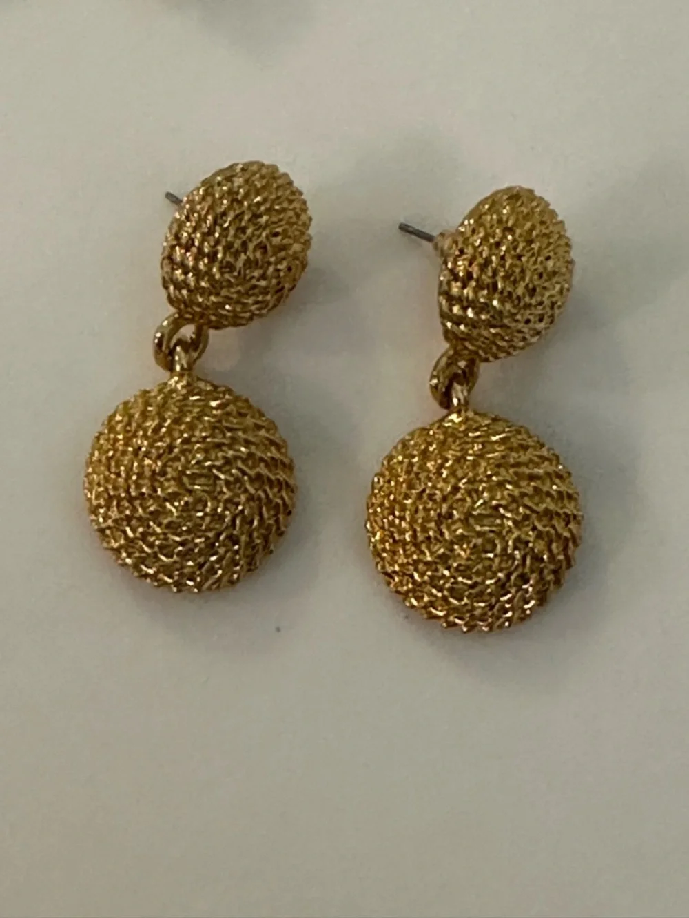80s Ginnie Johansen GJD Earring Lot (2) Pearl Tassel Gold Knot